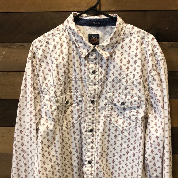 Moon Shine Spirit Regular Fi t~2XL Men's Long Sleeve Shirt Button Up Pearl Snap - Picture 1 of 5